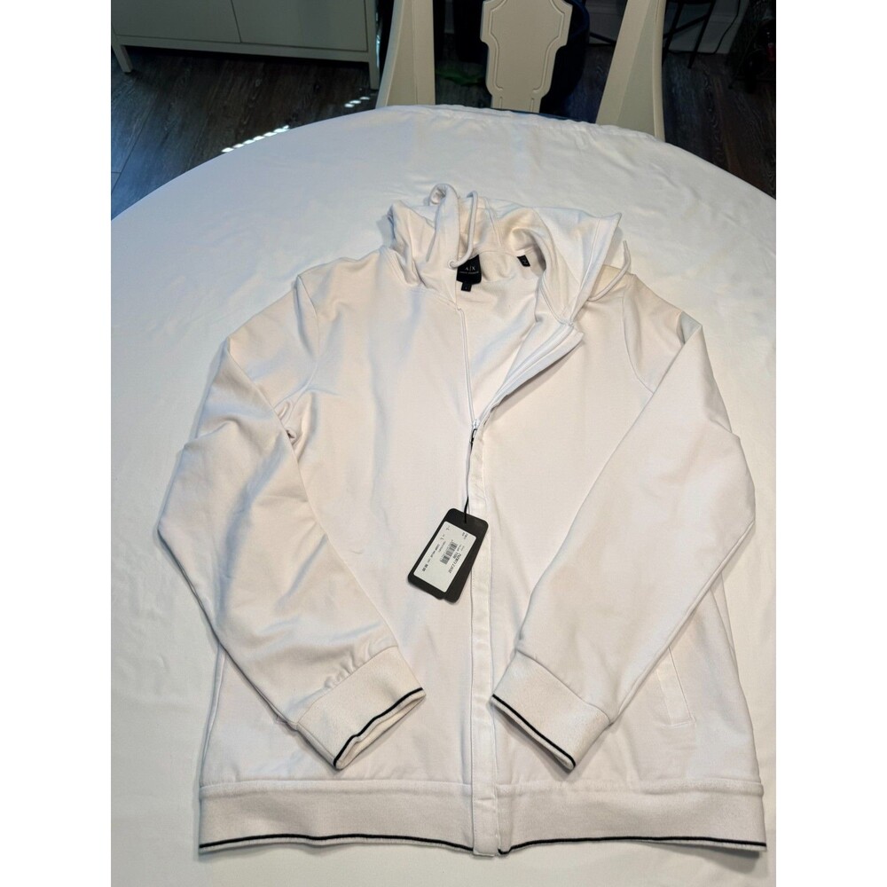 NWT A|X Armani Exchange French Terry Cotton Full Zip Hoodie